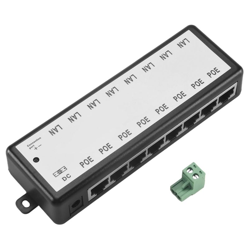 Power Over Ethernet - PHILE-8-портовый PoE-инжектор/сплиттер для сетевых камер видеонаблюдения