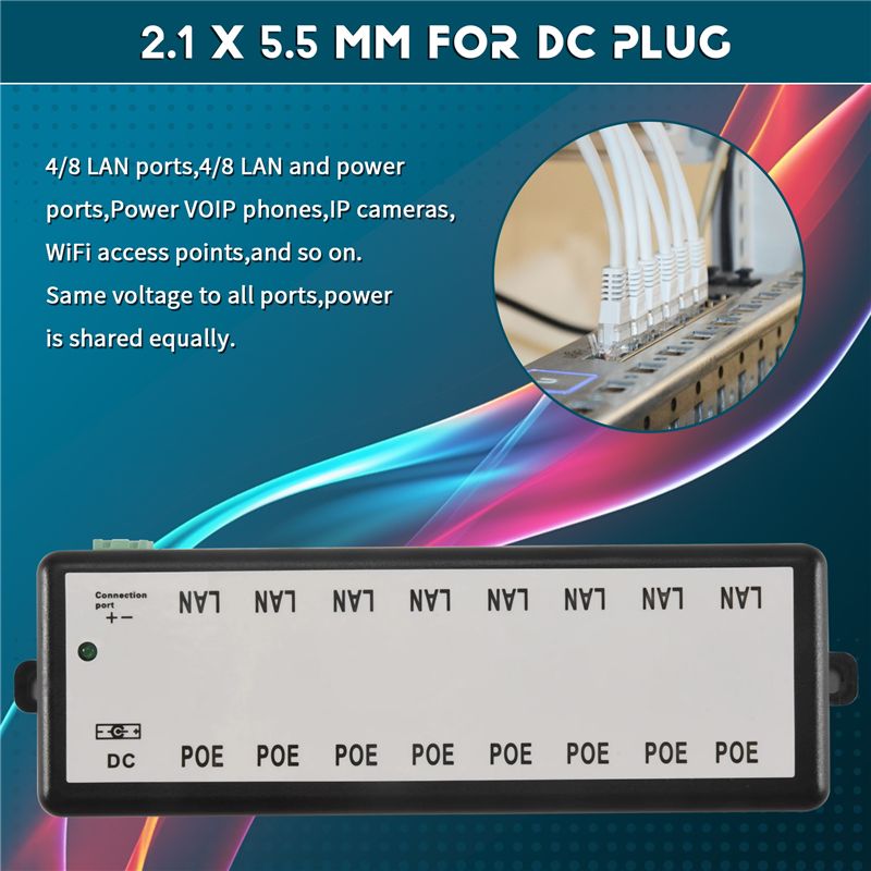 PHILE-8-портовый PoE-инжектор/ – обзор и цена Power Over Ethernet